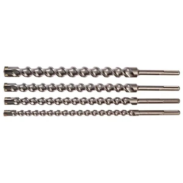 Kateya Carbide Tipped SDS MAX Masonry Drill Bit Set, 4-Piece, 24 in.