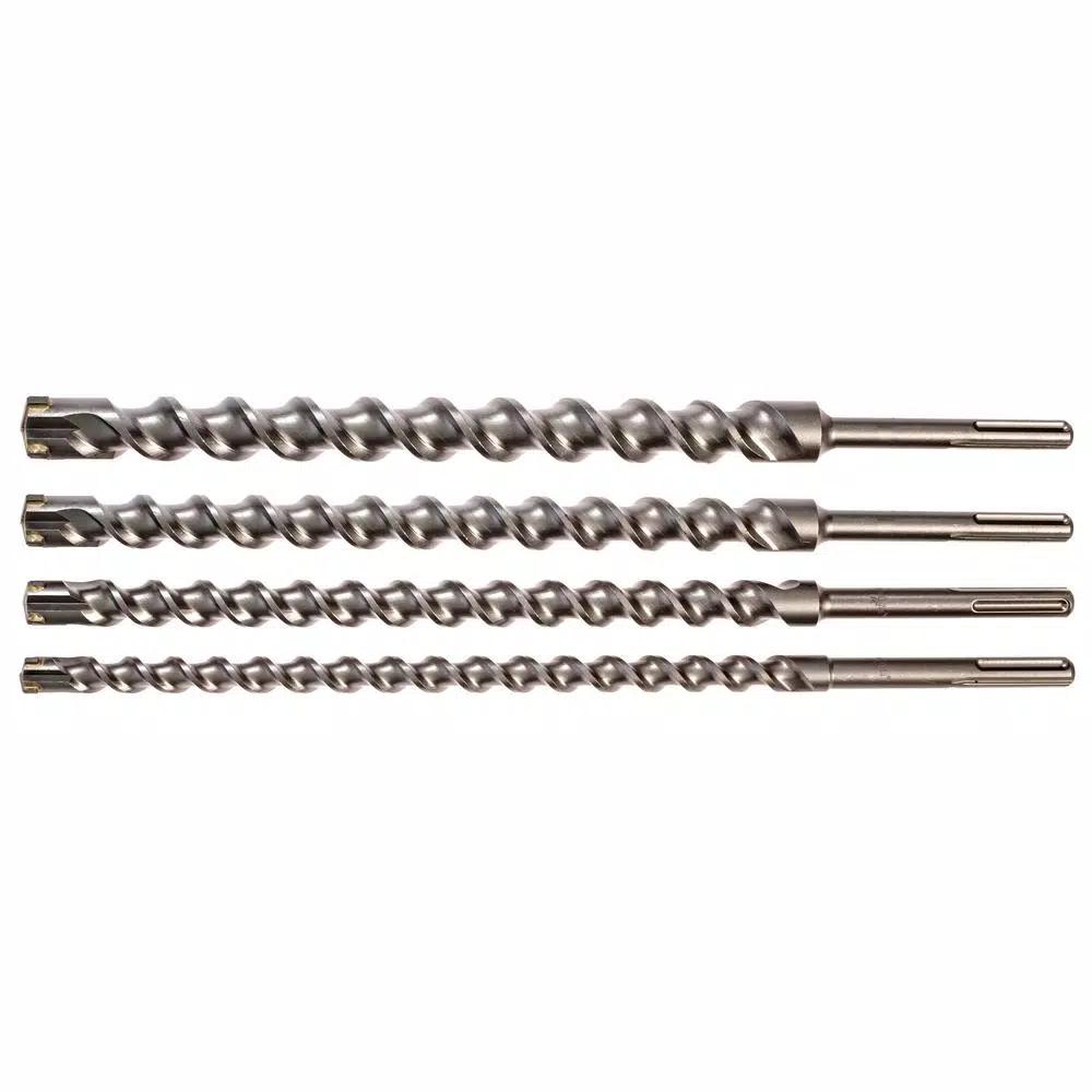 Kateya Carbide Tipped SDS MAX Masonry Drill Bit Set, 4-Piece, 24 in.