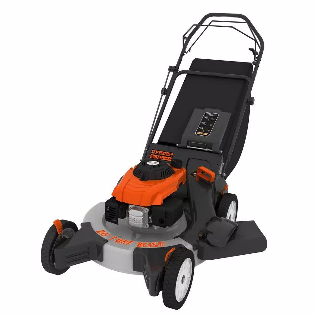 Beast Turf Beast 26 in. 208 cc Gas Self-Propelled 3-in-1 Wide Area Lawn Mower, Rear Wheel Drive