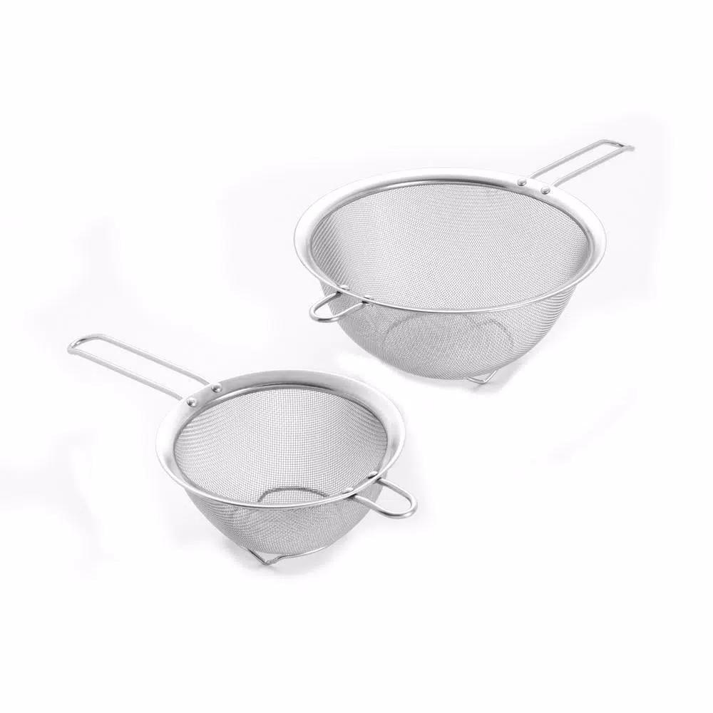 ExcelSteel 9 in. Stainless Steel Mesh Strainer with Long Riveted Handle