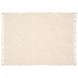 LR Resources LR Home Handmade Boho Tufted Cotton Throw Blanket with Fringe, Beige, 50 x 60 in thumbnail 7