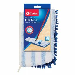 O-Cedar Dual Action Microfiber Flip Mop Refill - Blue Wet/Dry Flat Mop Pad thumbnail 5