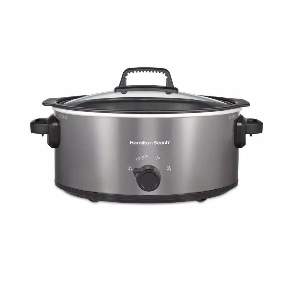 Hamilton Beach 6 Qt. Stovetop Sear and Cook Slow Cooker, Stainless Steel