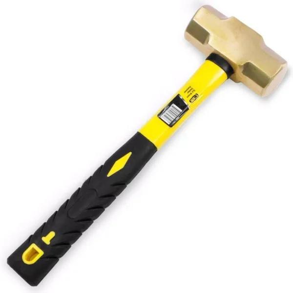 Stark 3 lb. Brass Sledge Hammer with Fiberglass Handle and Soft-Grip Rubber Cover