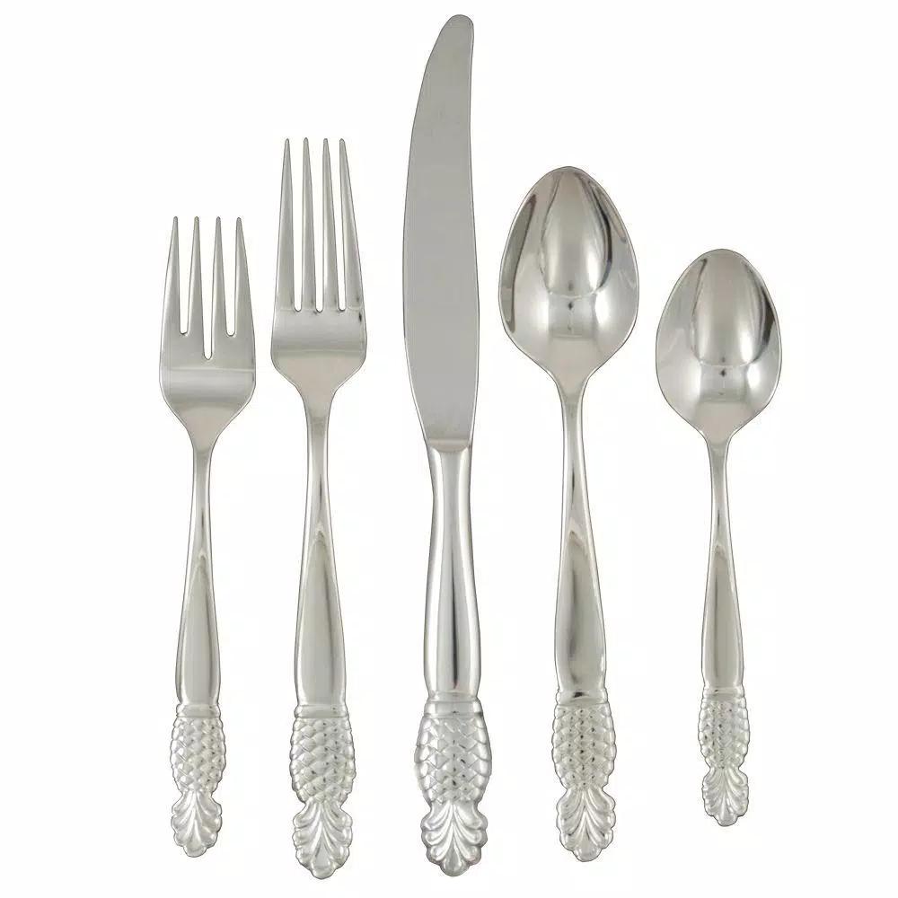 Ginkgo Pineapple 20-Piece Stainless Steel Flatware Service for 4