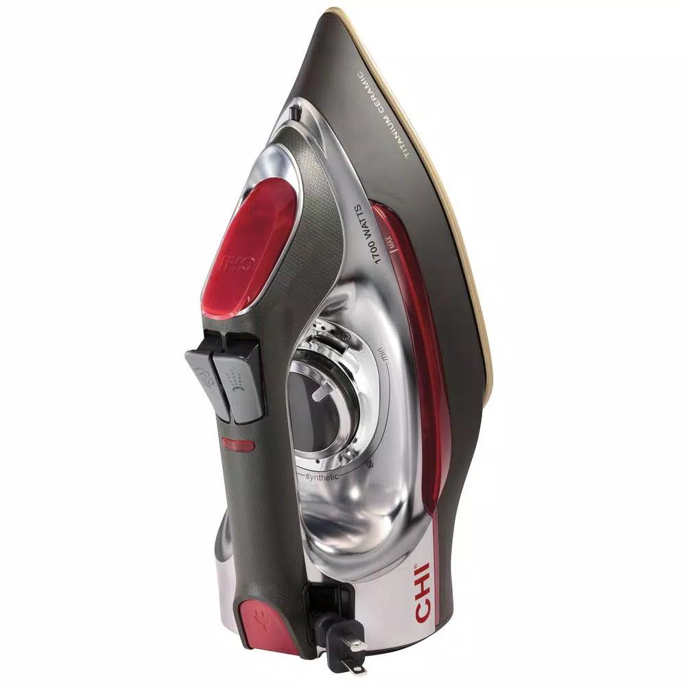 CHI Retractable Cord Steam Iron with Titanium-Infused Ceramic Soleplate