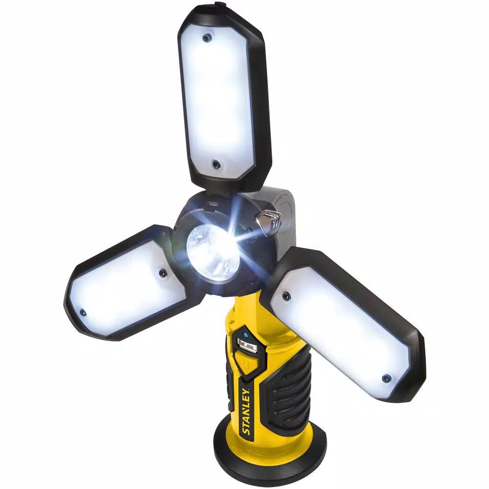 Stanley SAT3S Rechargeable 300 Lumen LED Satellite Work Light with USB Charger
