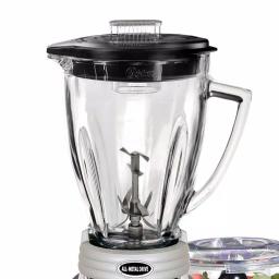 Oster Whirlwind Heritage Blend 1000W Blender with Food Processor Attachment, 48 oz Glass Jar, Chrome thumbnail 2