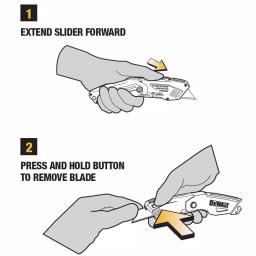 DEWALT Utility Knife Set - 2 Retractable Knives and 75-Pack Blades, 3-Piece Combo thumbnail 2