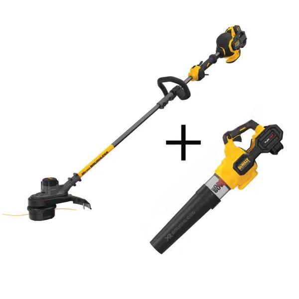DEWALT 60V MAX FLEXVOLT Brushless 15 in. String Trimmer with Bonus 600 CFM Blower Kit