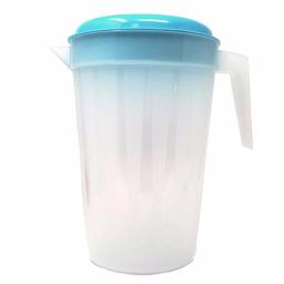 LavoHome 1 Gallon Clear Plastic Pitcher Jugs with Lids, 6-Pack, Assorted Colors thumbnail 2