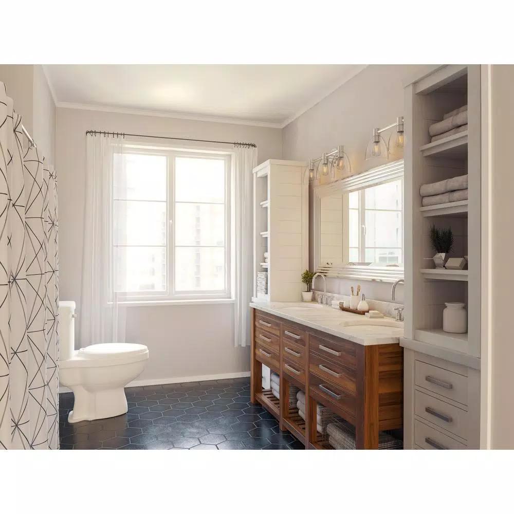 Kenroy Home Lyonesse 66 in. Oversized Chrome Composite Beveled Glass Floor Leaner Mirror with Hooks