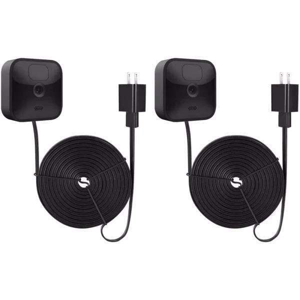 Wasserstein Weatherproof Power Cable for Blink Outdoor, XT and XT2 Cameras - 16 ft. (2-Pack, Black)