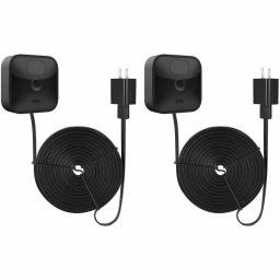 Wasserstein Weatherproof Power Cable for Blink Outdoor, XT and XT2 Cameras - 16 ft. (2-Pack, Black) thumbnail 1