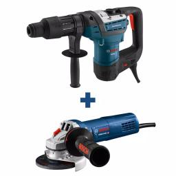 Bosch SDS-Max Rotary Hammer Drill & 4.5 in. Angle Grinder Combo Kit with Carrying Case thumbnail 1
