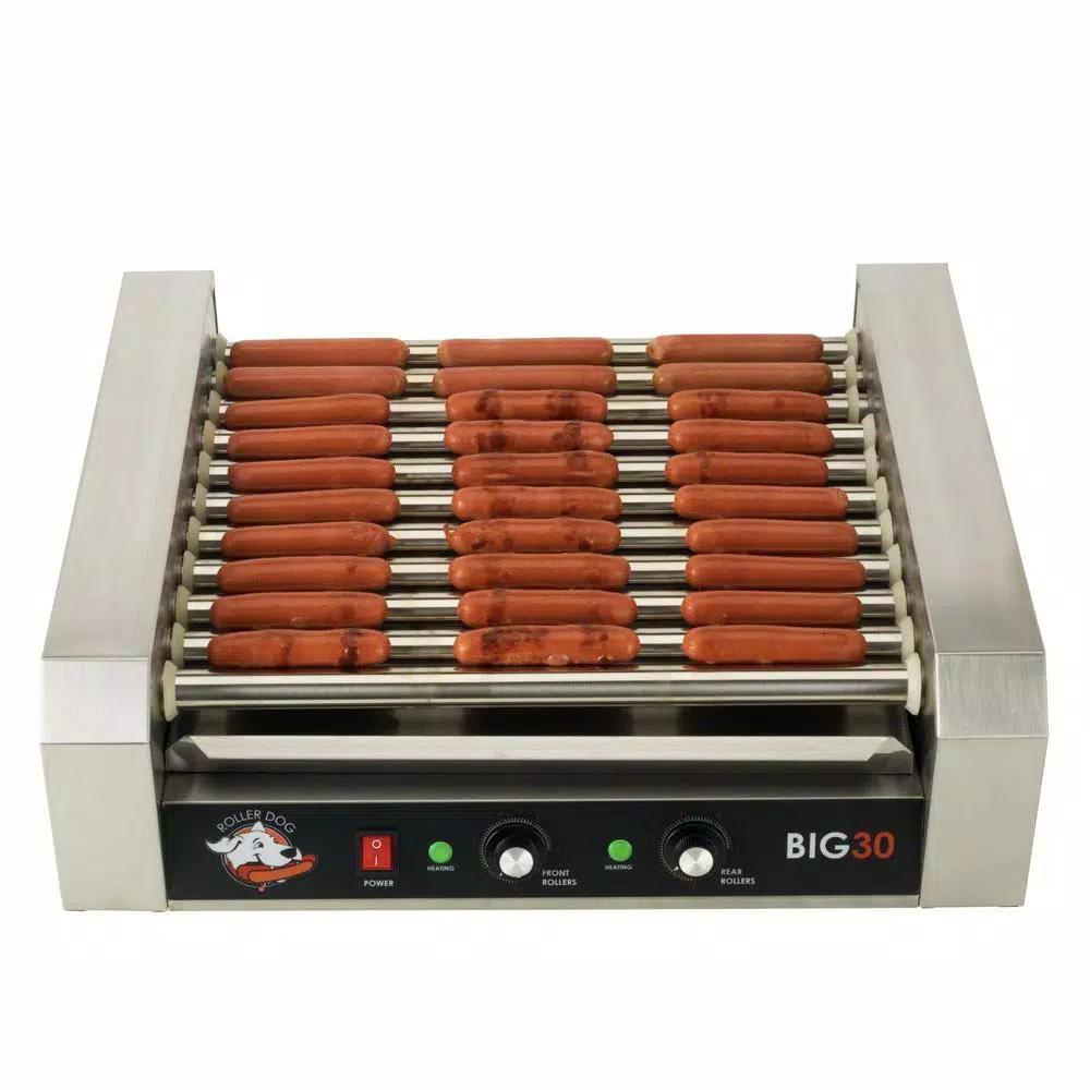 Funtime 306 sq. in. Stainless Steel Hot Dog Roller Grill, Commercial Grade Countertop Specialty Grill