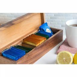 Ironwood Gourmet Townhouse 5-Compartment Acacia Wood Tea Box thumbnail 6