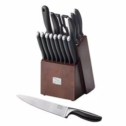 Chicago Cutlery Avondale 16-Piece German Stainless Steel Knife Set with Wood Block thumbnail 1