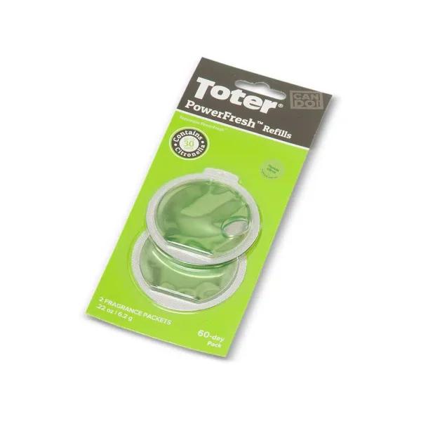 Toter PowerFresh Trash Can Odor Eliminator Automatic Air Freshener Refills, Fresh Citrus & Citronella (2-Pack)