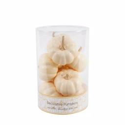 Flora Bunda 8-Piece Cream White Faux Foam Pumpkin Set - 3 in. Fall Harvest Tabletop Decor thumbnail 1