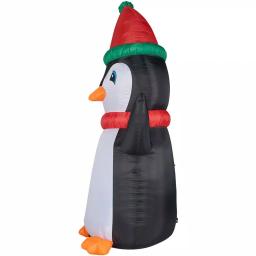 Fraser Hill Farm 10 ft. Penguin and Candy Cane Christmas Inflatable with RGB Lights thumbnail 8