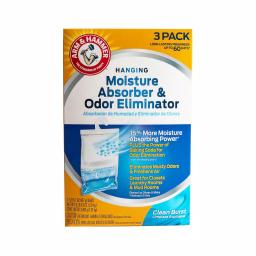 Arm & Hammer Hanging Moisture Absorber and Odor Eliminator, Clean Burst Scent, 16 oz (3-Pack) thumbnail 3