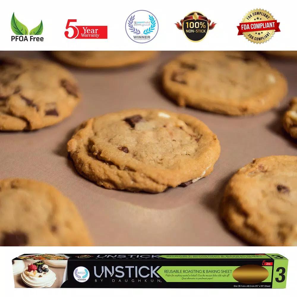 Unbranded 1UNSTICK Reusable Non-Stick Roasting & Baking Sheet, 15 x 19 inch Fiberglass Mat