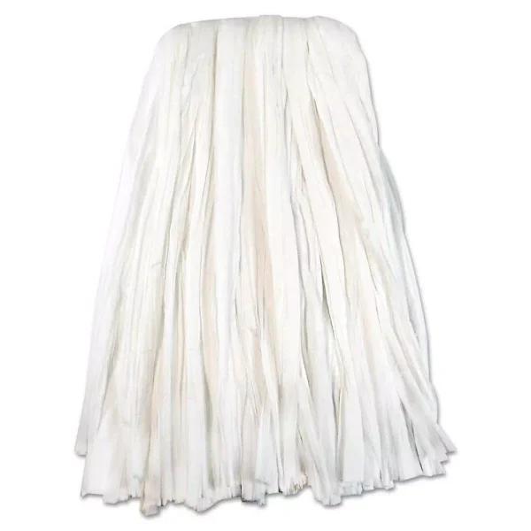 Boardwalk Nonwoven Cut End Edge Wet Mop, Rayon/Polyester Blend, #20, White, 12/Carton