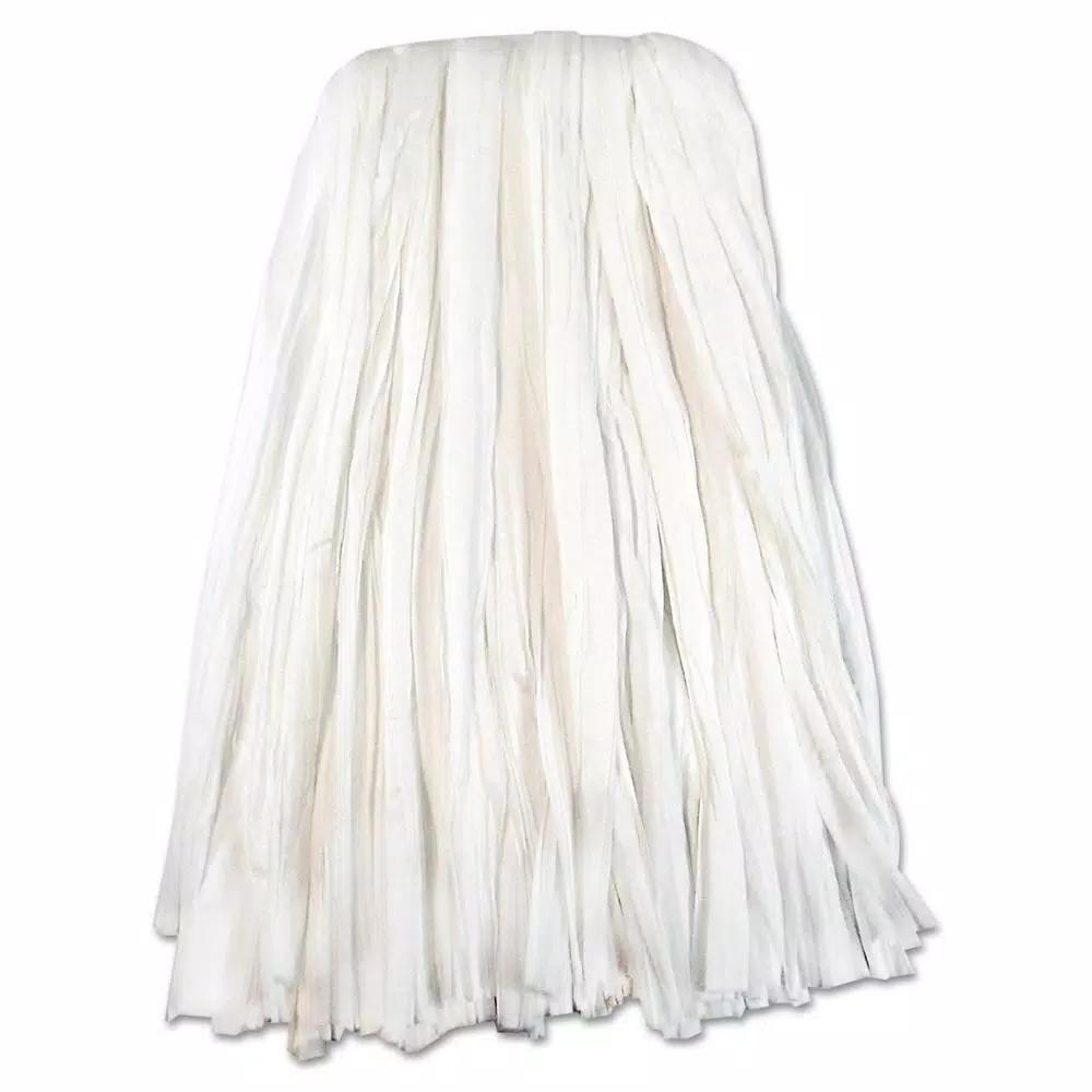 Boardwalk Nonwoven Cut End Edge Wet Mop, Rayon/Polyester Blend, #20, White, 12/Carton