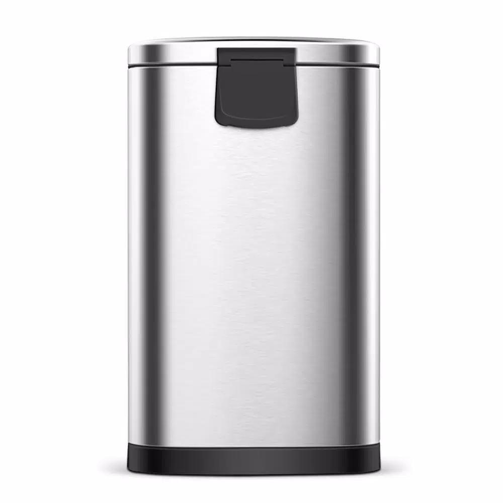 Innovaze 3.2 Gal. Stainless Steel Semi-Round Step-On Trash Can with Fingerprint Free Finish