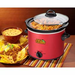 Taco Tuesday 4 Qt. Slow Cooker with Cool-Touch Handles, Red thumbnail 4