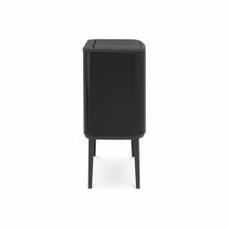 Brabantia Bo Touch 9.5 Gallon Dual Compartment Matte Black Steel Rectangular Touch Top Trash Can thumbnail 2