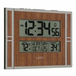 La Crosse Technology Atomic Digital Wall Clock with Wireless Outdoor Temperature Sensor and Daylight Saving Time thumbnail 3