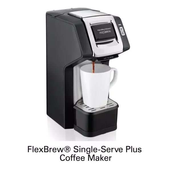 Hamilton Beach FlexBrew Black Single Serve Plus Coffee Maker - Brews Pods or Ground Coffee