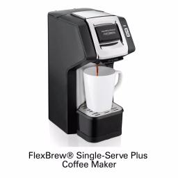 Hamilton Beach FlexBrew Black Single Serve Plus Coffee Maker - Brews Pods or Ground Coffee thumbnail 1