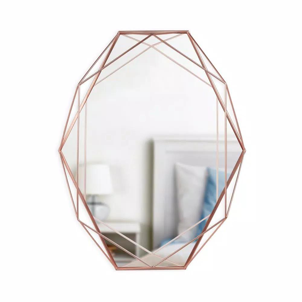 Umbra Prisma Modern Copper Wall Mirror, Metal and Glass Accent Mirror