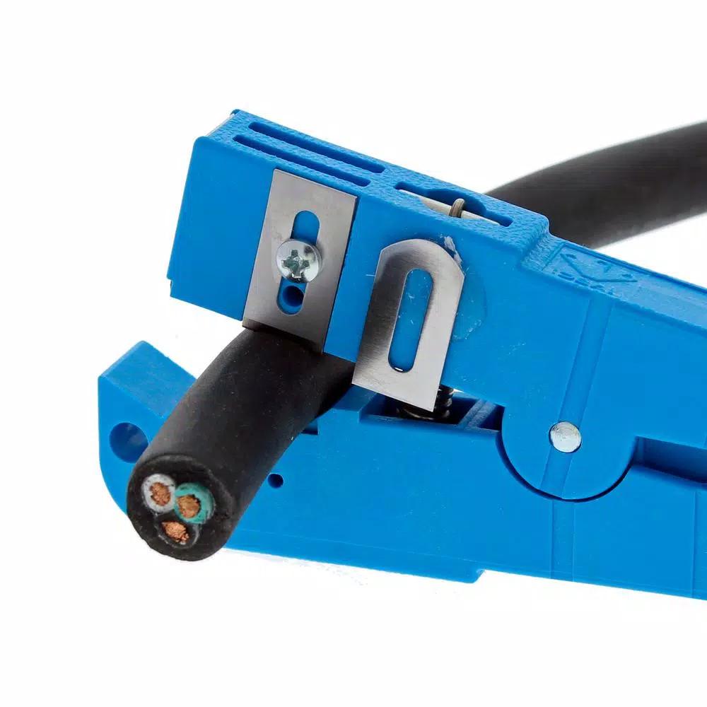 Ideal Big Blue Adjustable Ringer Coax Stripper, 1/4 in. to 9/16 in., Blue