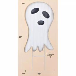 Worth Imports 23 in. Metal Halloween Ghost Yard Stake Decor, Set of 2 thumbnail 2