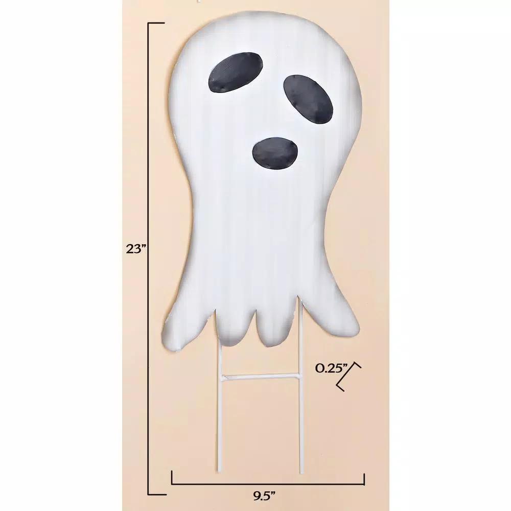 Worth Imports 23 in. Metal Halloween Ghost Yard Stake Decor, Set of 2