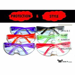 G & F Products EyePro Clear Lens Safety Goggles, Impact and Ballistic Resistant, 6-Pack thumbnail 5