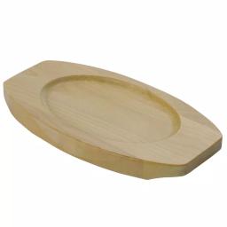 Gibson Home Campton 0.35 qt. Oval Cast Iron Mini Casserole Dish with Lid and Wood Base, Black thumbnail 6