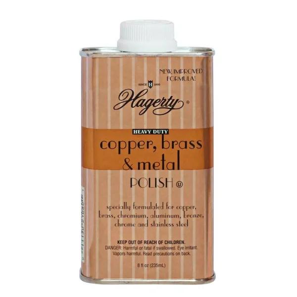 Hagerty Copper, Brass and Metal Polish - Heavy Duty Liquid Cleaner & Protectant