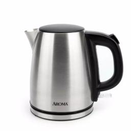Aroma 4.5-Cup Stainless Steel Electric Kettle, 1000W, Automatic Shut-Off thumbnail 1