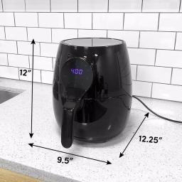 Maximatic Elite Gourmet 5.3 Qt. Digital Air Fryer, 1350W Oil-Free Multi-Cooker, Black thumbnail 6