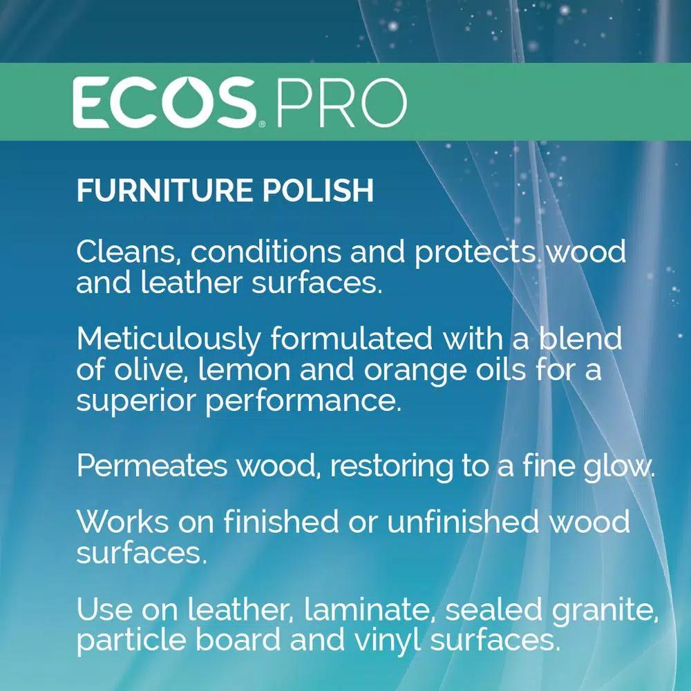 ECOS Pro Furniture Polish, 128 oz. Plant-Based Wood Cleaner and Conditioner