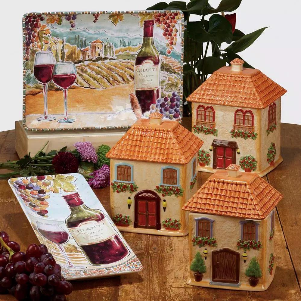 Certified International Tuscan Breeze 14 in. Rectangular Ceramic Platter, Multi-Colored