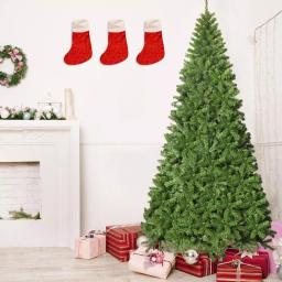 Costway 9 ft. Slim Fraser Fir Artificial Christmas Tree, Unlit Green with 2094 Tips thumbnail 5