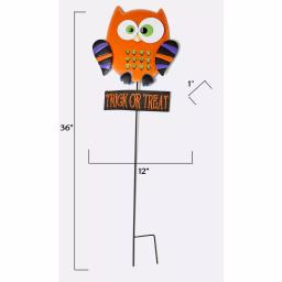Worth Imports 36 in. Metal Halloween Owl Yard Decoration on Stake (Set of 2) thumbnail 2