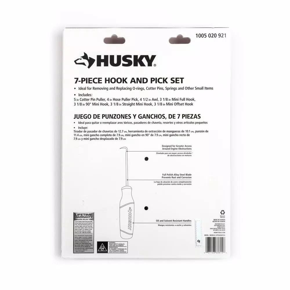 Husky 7-Piece Hook and Pick Set with Ergonomic Handles