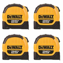 DEWALT 25 ft. x 1-1/8 in. Tape Measure, 4-Pack - Durable Residential Construction Hand Tool thumbnail 1